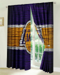 Korvpalli Disain T&auml;he Logo Moodne Poiss Mehed F&auml;nnid Drapeeritud Aknakardinad Elutuppa Magamistuppa K&ouml;&ouml;ki 2 t&uuml;kki Dekor 100W160H(CM)40x63in&Hook