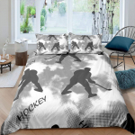 J&auml;&auml;hoki Tekikottide Komplekt Poistele Puck Kuninglik Suurus Spordim&auml;ngude Teemaline Voodipesu Komplekt Lastele Noortele T&auml;iskasvanutele Meestele Talvise Mat&scaron;i Tekikate EU single(135x200cm)