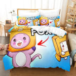 Lankybox Foxy Boxy Voodipesukomplektid &Uuml;hekohaline Kaksik T&auml;issuuruses Kuninganna Kuningas Suurus Voodipesu Laste T&uuml;drukute Magamistoa Dekoratsioon Multifilm Tekikotikomplekt Kingitus EU Single 135x200cm