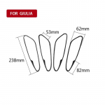 sobib Alfa Romeo Giulia Stelvio 2017-19 jaoks Auto Tarvikud Auto interj&ouml;&ouml;ri Dekoratsioon s&uuml;sinikkiust sisemine uksek&auml;epide dekoratiivne must