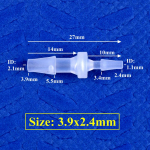 10 tk / partii 1,6 ~ 25 mm PP pagood v&auml;hendavad otse&uuml;hendused akvaariumi paagi adapter &otilde;hupumba ogavooliku &uuml;hendus aia niisutuss&uuml;steemi veetoru pistik 3.9x2.4mm (10 Pieces)
