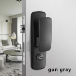 Uus Push Door Lock Sise Magamistoa Vaikne Kodu Toa Ukselukk Universaalne esi- ja tagapool Push Puidust uksek&auml;epideme lukk gun gray hall v&auml;rv