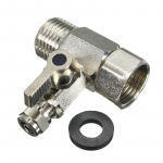 1 tk RO toitevee adapter 3/4'' kuni 1/4'' sulgeva kuulventiiliga kraan T-liitmik