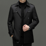 Meeste tuulejope puuvillane mantel keskmise pikkusega isa riietus s&uuml;gis ja talv paksendatud mantel vabaaja &auml;ri keskealine rev&auml;&auml;r soe puuvillane mantel 170