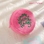 Roosa mini m&uuml;ndikeraamika rahakott K&otilde;rvaklappide juhtme hoiukott Kawaii Spot Cute Plush Harries kaasaskantav rahakott m&uuml;ndikott koogikott 11*5.5cm