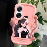 V&auml;rvitud muster Big Wave Edge pehme silikoon materjal Macaron telefoni &uuml;mbris p&otilde;rutuskindel kaitsev kummist &uuml;mbris OPPO Reno Realme jaoks OPPO Reno8 Lite roosa