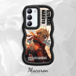 V&auml;rvitud muster Big Wave Edge pehme silikoon materjal Macaron telefoni &uuml;mbris p&otilde;rutuskindel kaitsev kummist korpus OnePlus Vivo Motorola Moto jaoks Vivo Y18I sinine