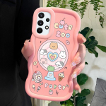 V&auml;rvitud mustriga Big Wave Edge pehmest silikoonmaterjalist Macaron telefoni&uuml;mbris, p&otilde;rutuskindel kaitsev kummist korpus Samsung Xiaomi Poco Redmi jaoks Samsung A14 5G must