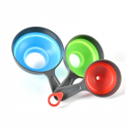 3 tk/komplekt Silikoonist Kokkupandav Teleskoopiline Lehter 3 Suurusega K&ouml;&ouml;gilehter Pulber Vedelik Lai Suu Moosilehter K&ouml;&ouml;gin&otilde;ud