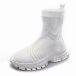 Koo Sokid Saapad Naiste Moodsaapad Spordiplatvormkingad Chelsea Slip-on vabaajajalatsid Naine 2024 Uued naiste p&auml;tsid Tossud 39 valge