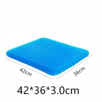 3D k&auml;rgstruktuuriga autoistmepadi, hingav, jahutav geeliga jahutuspadjake, universaalne automaatne k&auml;rgstruktuuriga tagumiku alus autole, kodule, kontoritoolile 42x36cm sinine