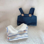 Nukumood Moeriided Rev&auml;&auml;riga T-s&auml;rk Teksad 17 cm nukule Nukuriietus Nuku Aksessuaarid Armsad V&auml;ikesed Riided fit 17cm Labubu Doll sinine