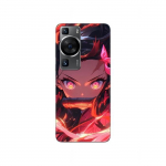Coque - Maniacase - Huawei P60 - Demon Slayer Nezuko Kamado - Souple - Noir