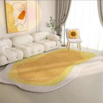 Ebakorrap&auml;rase kujuga vaip elutubadele Helerohelised pilved kodukasutuseks Ebakorrap&auml;rane magamistoavaip 140 * 200 cm