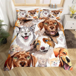 Laste kassitekkide komplekt Twin Full 3D multifilmilooma voodipesukomplekt mikrokiudkangas armas lemmikloomakatte tekk kassis&otilde;prade t&uuml;drukutele poistele EU single(135x200cm) gray
