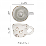 360 ml tassid keraamilised naljakad multifilmid loomatee piimatassid Armsad k&auml;sitsi valmistatud 3D tigu karikakra koera kassi kohvikruusid unikaalsed kingitused 360ML