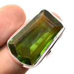Peridot Gemstone Handmade Latest Design Birthday Gift Jewelry Ring 6.25 y1h71