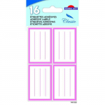 16 &eacute;tiquettes adh&eacute;sives scolaires - Rectangles - Roses