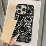 Telefoni&uuml;mbris iPhone 11 13 XR XS Max &uuml;mbrisele iPhone 12 14 15 16 Pro Max 12 Pro 15 Plus Nahast v&auml;rvitud veekindel kukkumis- ja kulumiskindel multikas iPhone 16 Pro Max roosa
