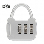 3-kohaline kombineeritud paroolilukk Lihtsalt kasutatav mitmeotstarbeline seljakoti tabalukk, kaasaskantav mini-paroolilukk must