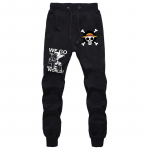 One Piece Anime Vabaaja Paelpingiga Sweatpantsid - Trafalgar Law, Luffy & Whitebeard teemalised, Ideaalne paaridele, Kevad- ja s&uuml;gisr&otilde;ivad XL