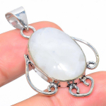 Rainbow Moonstone Handmade 925 Sterling Silver Jewelry Pendant 1.77 l0k89