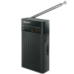 Sony mugav kaasaskantav raadio FM-&uuml;hilduv vertikaalne must B ICF-P26 FM/AM/Wide ICF-P26 must