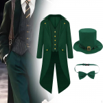 ST Patrick's Day Costume Coat for Dress up Halloween Irish Holiday S