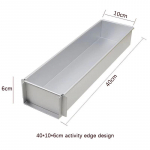 Professionaalne alumiiniumsulamist leivavorm pika koogi, tiramisu jaoks, eemaldatav serv, vastupidav, lame r&ouml;stsaiavorm, kodu
