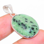 Natural Ruby Zosite Gemstone Handmade 925 Sterling Silver Pendant 1.38 i4v46