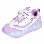 Laste Neljarattalised Eemaldatavad Lamedad Spordijalatsid Laetavad LED-valgustusega Spordijalatsid Neljarattalised Rulluisud Kingad 29 lilla/valge
