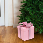 Gift Box 7.87x7.87x7.87inch Easy to Assemble Square Packaging with Ribbon for Thanksgiving Party