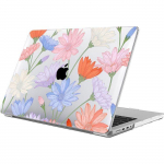 Kaitse&uuml;mbris &uuml;hilduv MacBook Pro - 16 tolli - 2026 2024, 2023, 2021 - Lillemuster - &Otilde;huke - roosa
