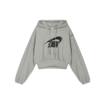 Nike Sportswear Logo Vabaaja Mugav L&uuml;hike Kapuutsiga S&auml;rk Naiste kapuutsid Tumehall Must FV7778-063 S gray