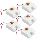 E27 PIR liikumisanduri pirni alus IR infrapuna anduri l&uuml;liti inimkeha andur SISSE / V&Auml;LJA LED valgusti hoidik Energias&auml;&auml;st S&auml;&auml;stke elektrit 5PCS