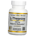 L-Teaniin, Toetab l&otilde;&otilde;gastumist, L-Theanine AlphaWave 200, California Gold Nutrition 60kaps (27427005) 60vcaps