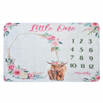 Kuukujuline kahepoolne flanell beebi verstaposti fotograafia tekk 100x150cm