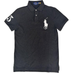 Polo Ralph Lauren Suure Hobuse Logoga Tikitud &Uuml;hev&auml;rviline L&uuml;hikeste Varrukatega Polo S&auml;rk Meeste &uuml;laosad Tumehall 710697457-046 S