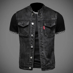 Meeste Mootorratta Retro Vest Mootorratta S&otilde;idu Denim Jakk Meeste R&otilde;ivad 2XL