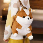 Pl&uuml;&uuml;sloomadega Seljakotid Laste T&auml;idisega Seljakotid Koer Siga Shiba Inu Pl&uuml;&uuml;sist Koolikott 40cm