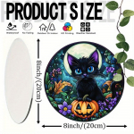 2D lame ripats, 2D lame disain mustadest kassidest ja k&otilde;rvitsatest, ideaalne verandadele, akendele, aedadesse ja elutoa kingitusteks 20cm