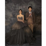 Pulmakutsung Riietuse V&auml;rv Kleit Mori Hall Elegantne Pulmakleit Pika Sleifiga Kleit S hall v&auml;rv