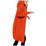 Naiste vabaaja t&otilde;mblukuga kapuutsid, pikad &uuml;hev&auml;rvilised mantel, talvine n&ouml;&ouml;riga kapuutsiga jakk Taskutega &uuml;ler&otilde;ivad S