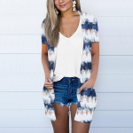 Naiste moe vaba vabaaja taskutr&uuml;kiga kardigan l&uuml;hikeste varrukatega jakk M