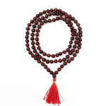 108 helmes sandlipuust mala kaelakee | Looduslikust sandlipuust japa palvehelmed meditatsiooniks, joogaks ja vaimseks tervendamiseks punane