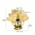 P&ouml;&ouml;rlev mitmekihiline puuviljavaagen plastikust luksuslik Euroopa stiilis libisemiskindel puuviljavaagen koju kuld