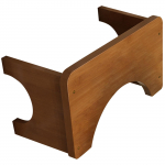 Ergonoomiline bambusest tualett-astmelaud tugeva alusega vannitoa ohutuse ja mugava kehaasendi toetamiseks igap&auml;evaseks kasutamiseks puhas