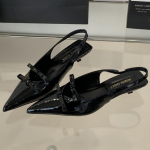 Liblikas&otilde;lm Terava Ninaga Naiste Sandaalid Suvine Mood Madala Kontsaga Slingback Kingad Daamide Seksuaalne Pulmakleit Elegantne Naiste Kingad 35 must