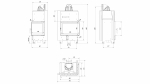 Steel fireplace KRATKI MBZ right 13 kW &Oslash; 200 black thermotec