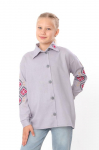 Shirt (girls) &ndash; Lightweight Linen Viscose, Elegant Style, Any season, 6417-070-22-2 HC 140
